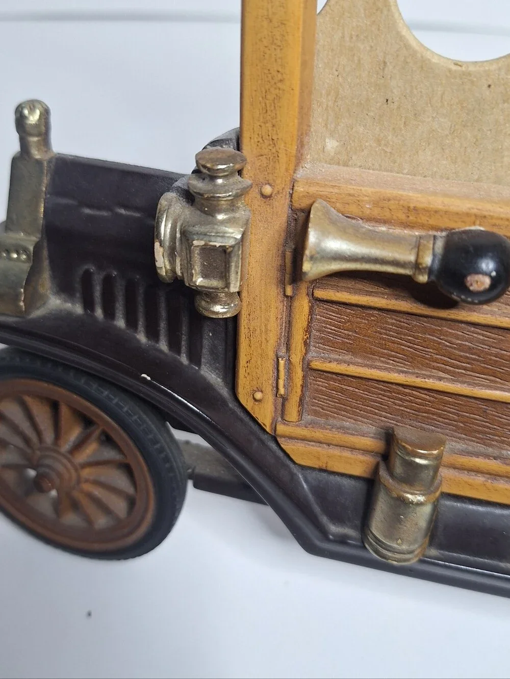 Vintage Wood Model T Style Car Picture Photo Frame Standing Or Hang Preowned